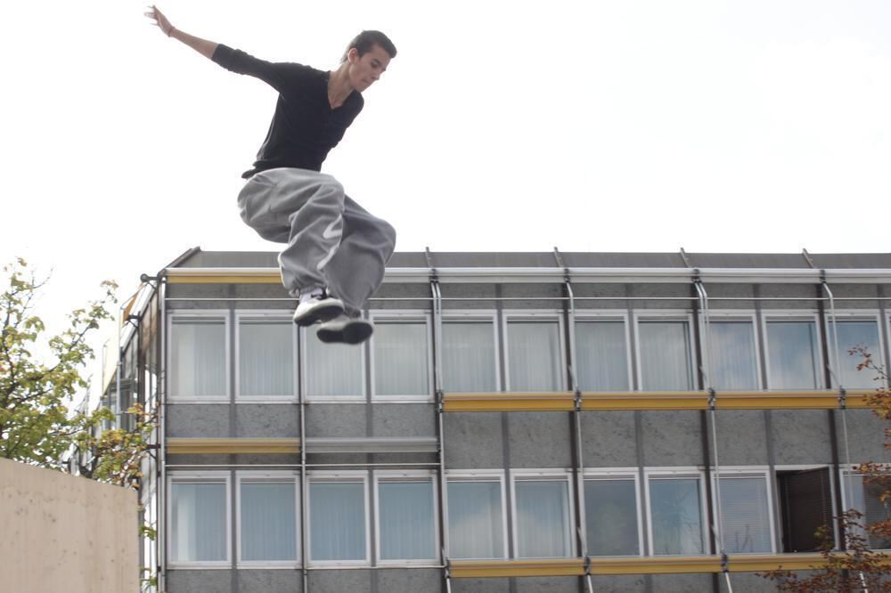 Parkour-Day auf dem Reutlinger Marktplatz