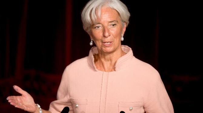 Die Direktorin des Internationalen Währungsfonds (IWF), Christine Lagarde. Die IWF warnt erneut vor globalen Wirtschaftsrisik