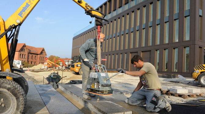 Neue Stadthalle Reutlingen Countdown auf der Großbaustelle