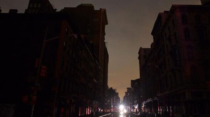 Dunkles Manhattan: Blick vom Broadway nach Norden Foto: Justin Lane