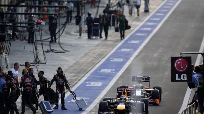 Sebastian Vettel musste in Abu Dhabi von der Boxengasse aus ins Rennen starten. Foto: Jens Büttner