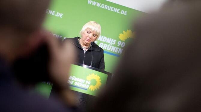 Die Parteivorsitzende von Bündnis 90/Die Grünen, Claudia Roth, erklärt ihre erneute Kandidatur für den Parteivorsitz Foto: Ka