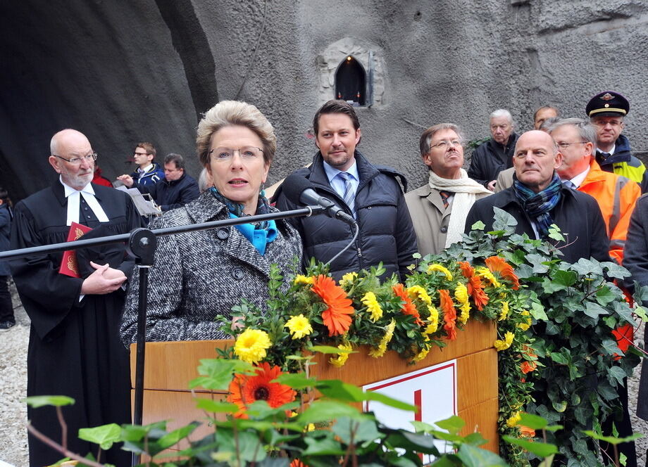 Tunnelanschlag für den Scheibengipfeltunnel