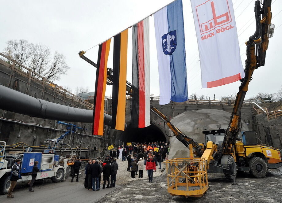 Tunnelanschlag für den Scheibengipfeltunnel