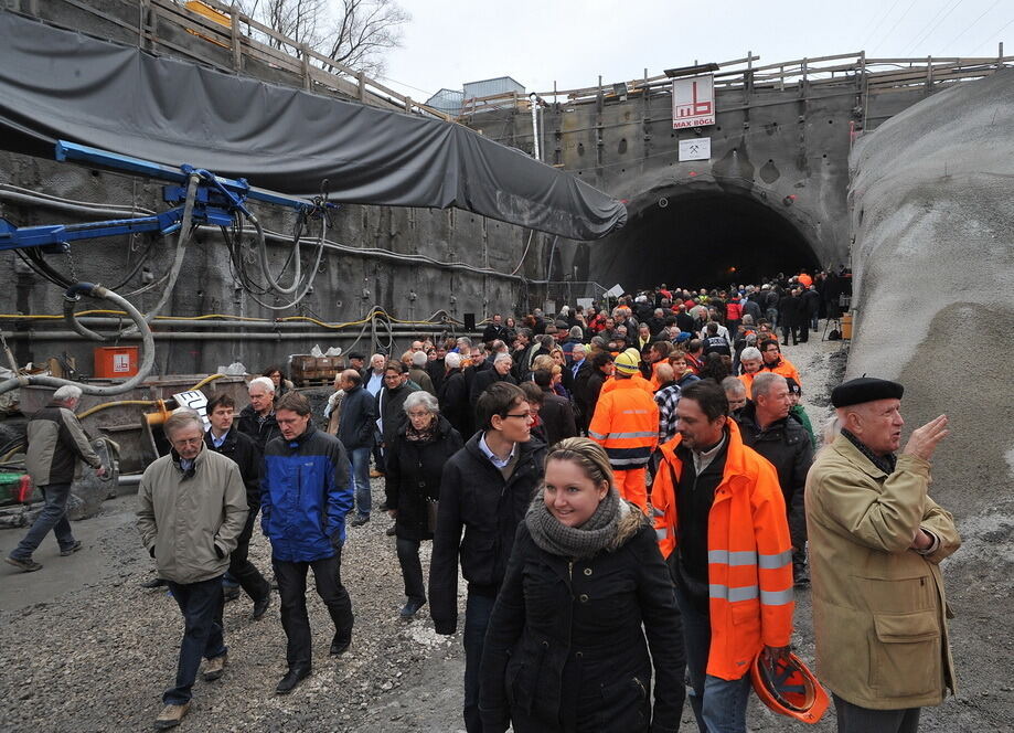 Tunnelanschlag für den Scheibengipfeltunnel