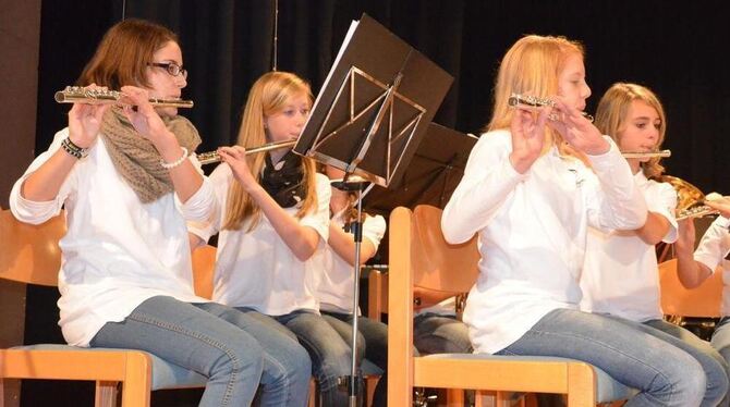 Auch die »Juka« Grafenberg-Riederich spielte beim ersten gemeinsamen Jugendkonzert in Beuren auf. FOTO: SANDER