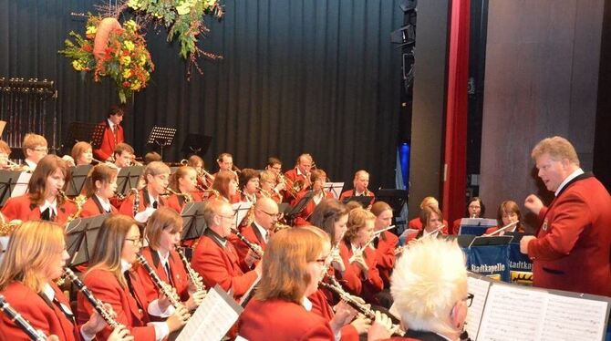 Sehr zur Freude des Publikums: In prächtiger musikalischer Verfassung präsentierte sich die Stadtkapelle Metzingen beim Jubiläum