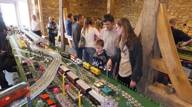 Am Wochenende verwandelte sich die Betzinger Zehntscheuer in ein Wunderland für die Fans alter Eisenbahnen.  GEA-FOTO: IGL