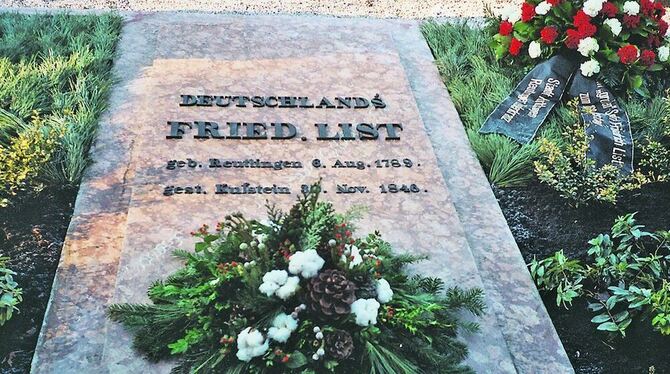 Das von böhmischen Industriellen gestiftete Grabmal von Friedrich List in Kufstein. FOTO: WENDLER