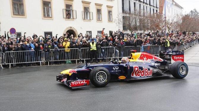 Sebastian Vettel ließ sich in Graz feiern. Foto: Markus Leodolter