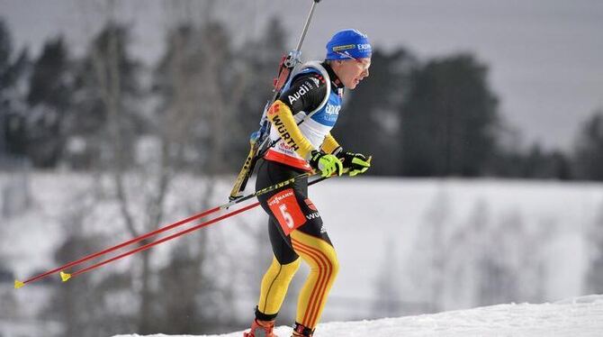 Andreas Birnbacher wurde Zweiter in der Verfolgung. Foto: Anders Wiklund