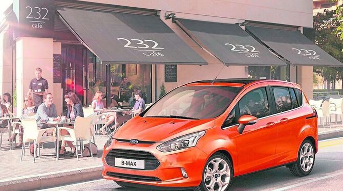 Zwischen den Türen ohne Säulen: der Ford B-Max. Damit wird allen Passagieren der Einstieg erleichtert. Foto: pr