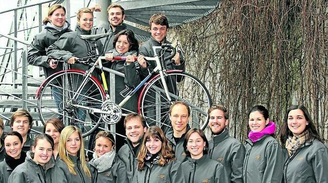 Trainieren schon kräftig: die Benefiz-Radler der ESB Business School.  FOTO: PR