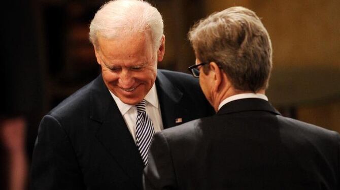 US-Vize Biden und Außenminister Westerwelle auf der Münchner Sicherheitskonferenz. Foto: Tobias Hase