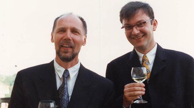 Schloss Hohentübingen 1997: Sönke Lorenz, links, Andreas Schmauder. ARCHIVFOTO: KUNZE