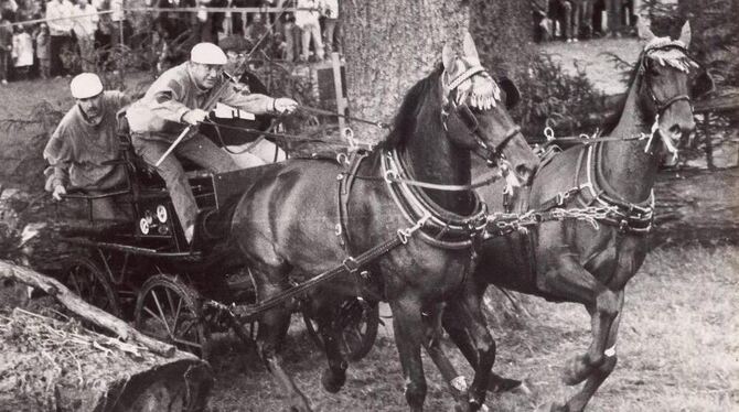 Legendäre Szene: Frieder Eppinger fuhr bei den deutschen Meisterschaften im Sommer 1987 in Marbach zum Sieg. Das Großereignis wa