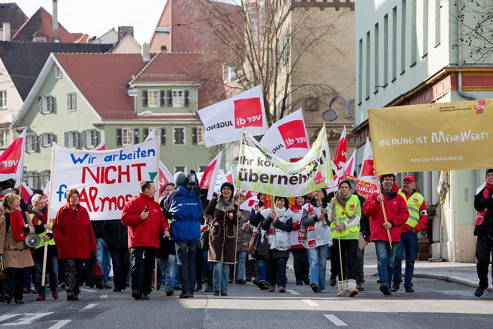 Streik im öffentlichen Dienst Tübingen Februar 2013