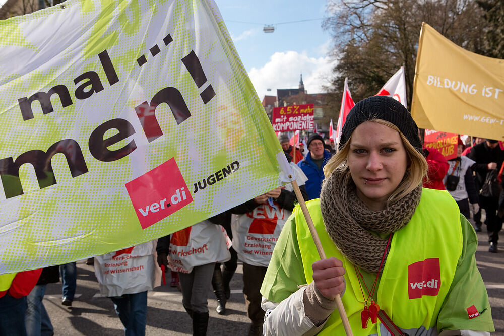 Streik im öffentlichen Dienst Tübingen Februar 2013