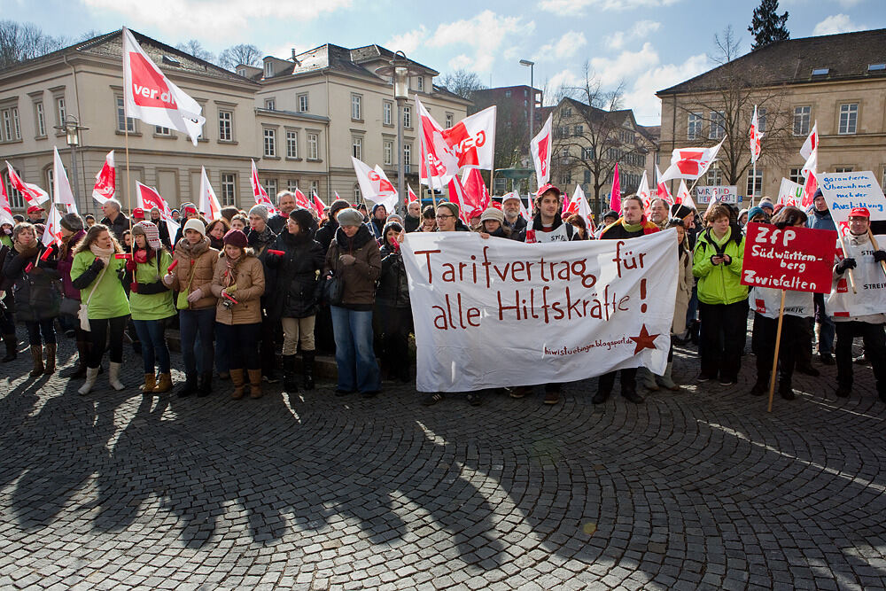 Streik im öffentlichen Dienst Tübingen Februar 2013