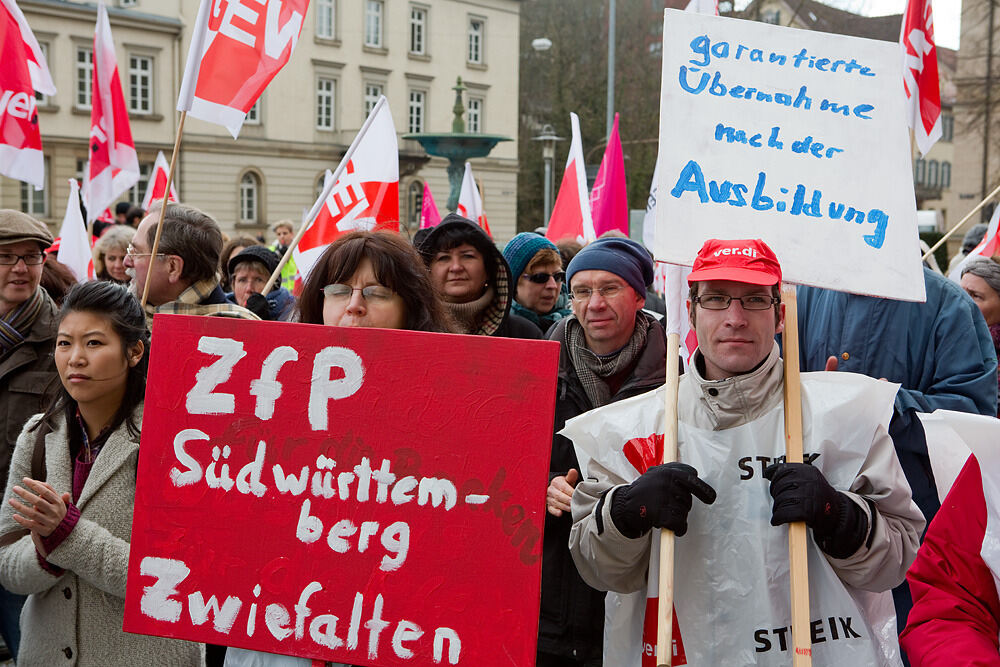 Streik im öffentlichen Dienst Tübingen Februar 2013