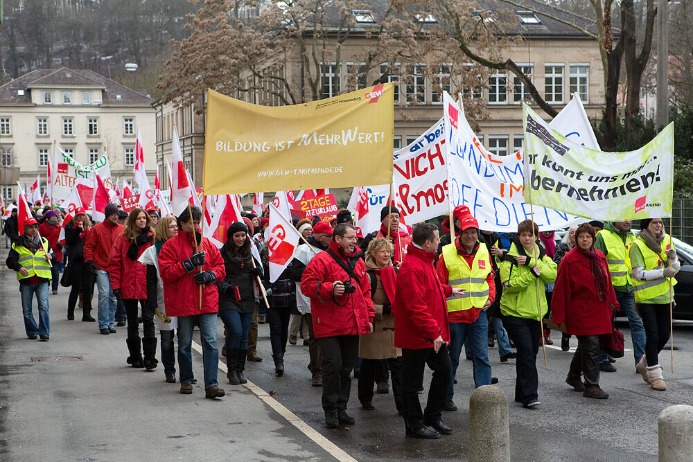 Streik im öffentlichen Dienst Tübingen Februar 2013