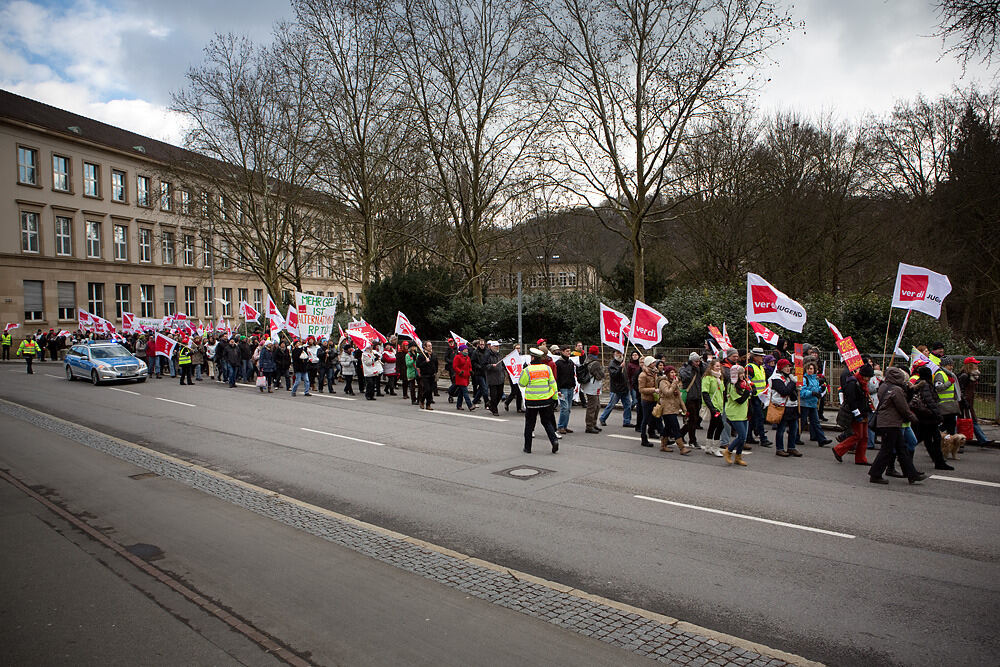 Streik im öffentlichen Dienst Tübingen Februar 2013