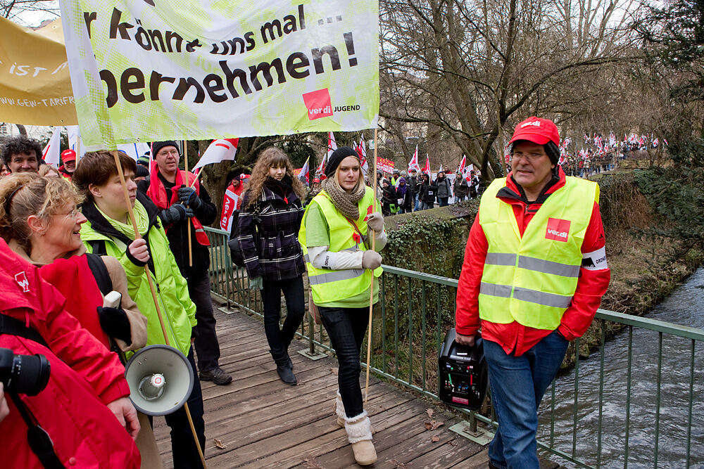 Streik im öffentlichen Dienst Tübingen Februar 2013