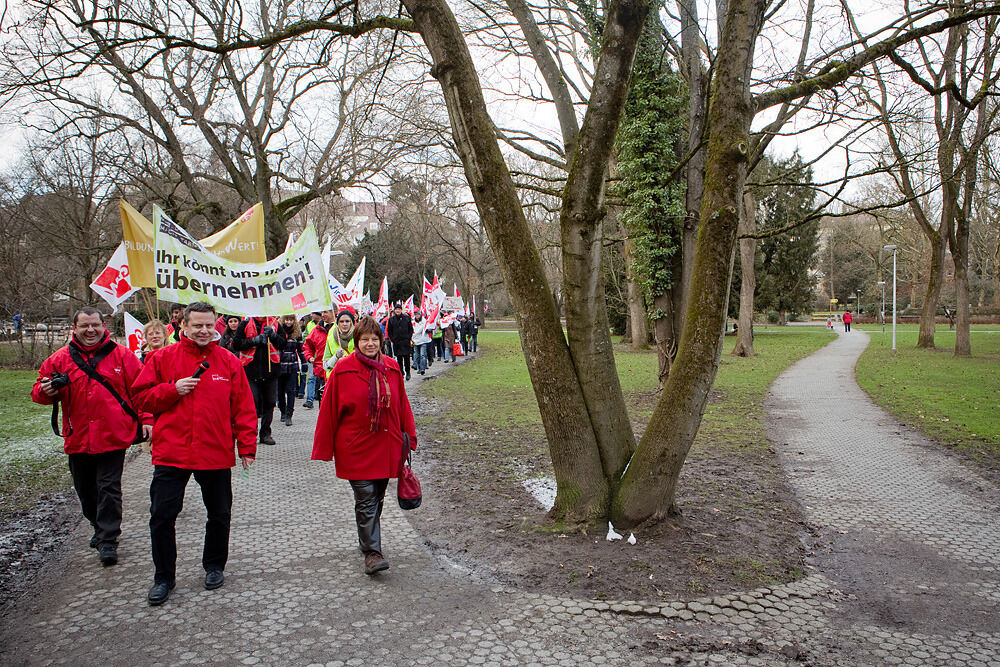 Streik im öffentlichen Dienst Tübingen Februar 2013