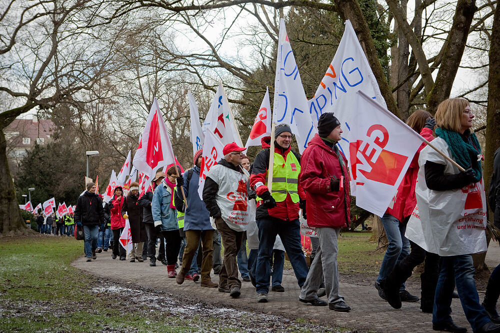 Streik im öffentlichen Dienst Tübingen Februar 2013