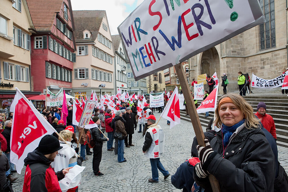 Streik im öffentlichen Dienst Tübingen Februar 2013