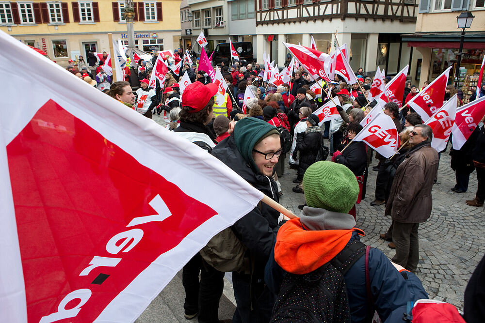 Streik im öffentlichen Dienst Tübingen Februar 2013