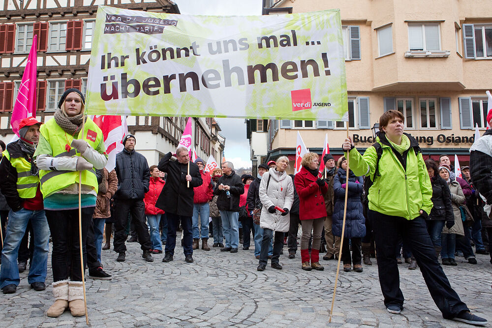 Streik im öffentlichen Dienst Tübingen Februar 2013