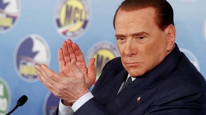 Ex-Premier Silvio Berlusconi hatte in den Wochen vor der Wahl unerwartet stark aufgeholt. Foto: Giuseppe Lami