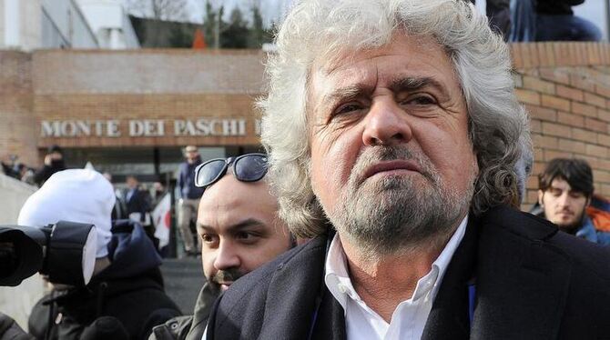 Beppe Grillo sieht in Italien das Ende des jetzigen politischen Systems. Foto: Niccolo Cardini