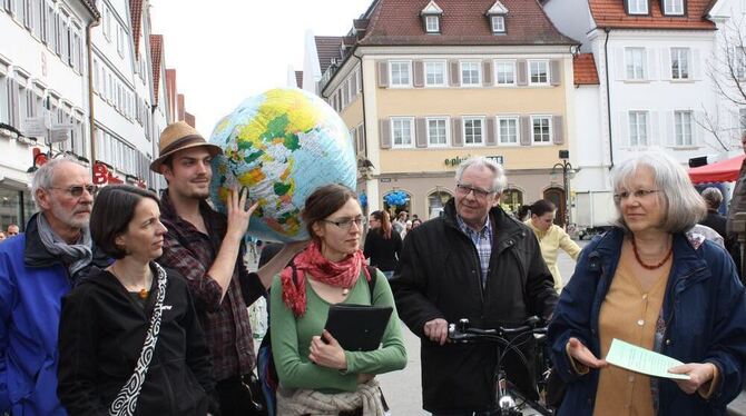 Initiatorin Cornelia Eberle (Zweite von rechts) hofft, dass – wie in über 50 Städten in Deutschland – aus dem ökologischen Stadt