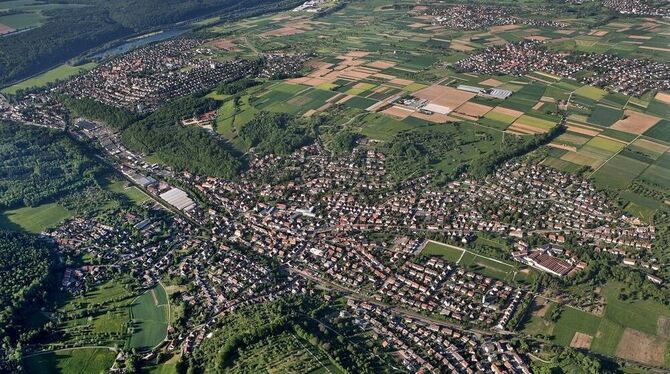 Wannweil (vorn) und Kirchentellinsfurt (hinten links) wollten fusionieren, bevor dann doch in Kirchentellinsfurt ein großer Sinn