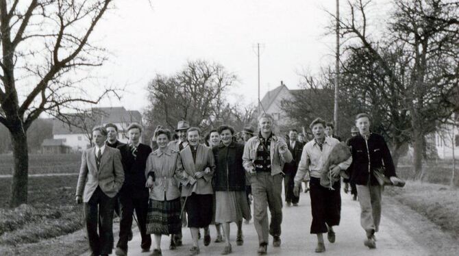 Wanderer, 1956/57 von Wankheim her kommend.  FOTO: PR