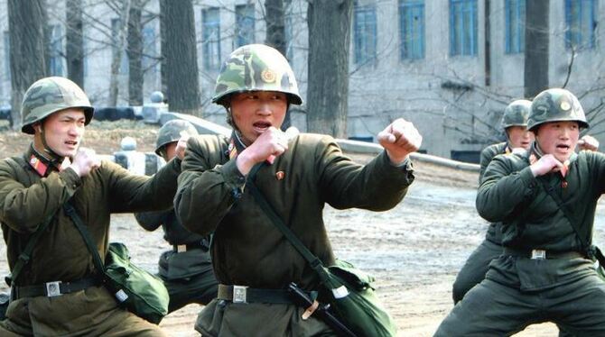 Nordkoreanische Soldaten beim Training. Foto: Korean Central News Agency (KCNA)