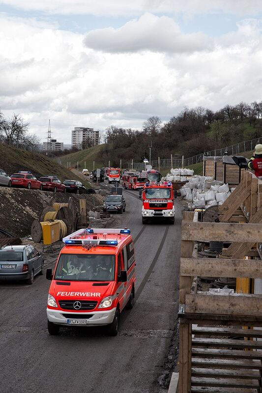 Feuerwehrübung im Scheibengipfeltunnel