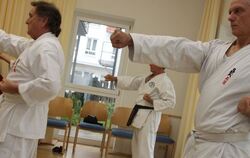 Ließen es zumindest von der Lautstärke her krachen: die Senioren beim Karate