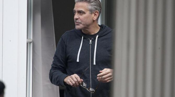 US-Schauspieler und -Regisseur George Clooney dreht in Goslar. Foto: Swen Pförtner