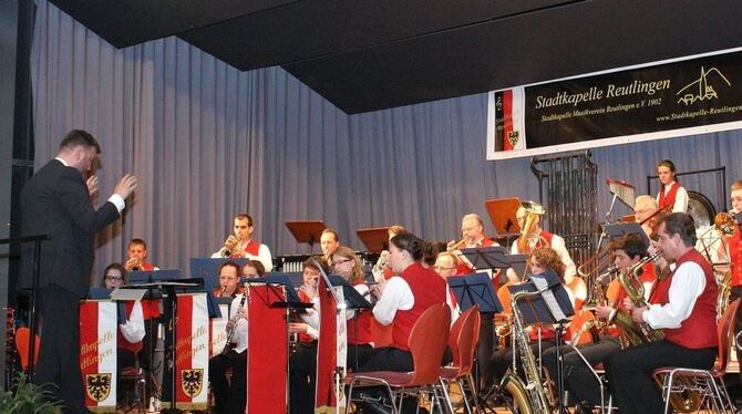 Die Stadtkapelle Reutlingen beim Frühjahrskonzert.