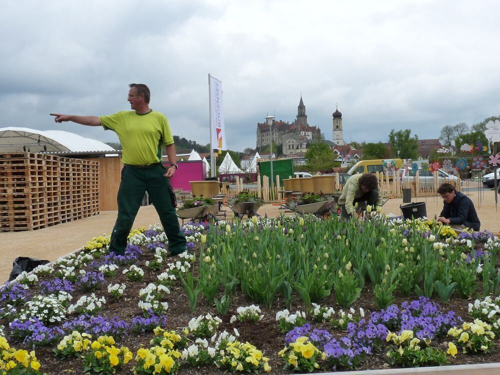 Letzte Vorbereitungen für die Landesgartenschau 2013