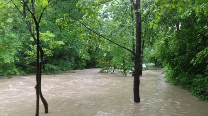 Hochwasser in Reutlingen