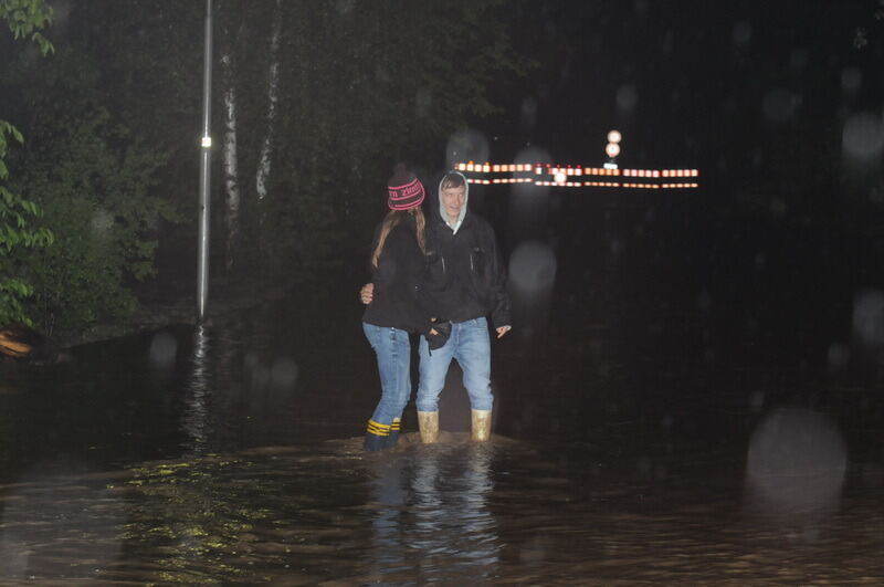 Hochwasser im Steinlachtal