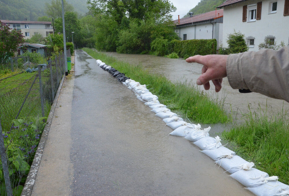 Hochwasser im Ermstal