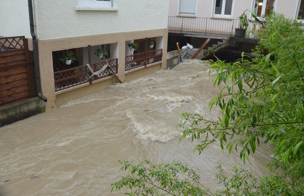 Hochwasser im Ermstal