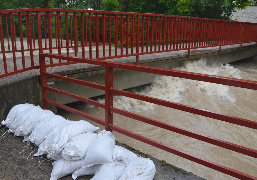 Hochwasser im Ermstal