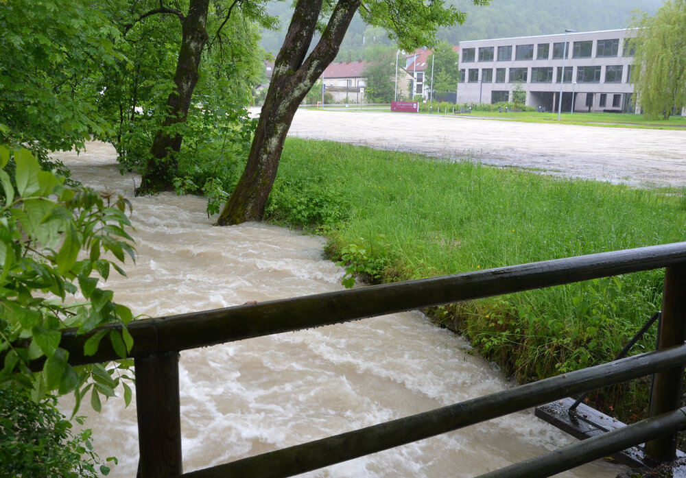 Hochwasser im Ermstal