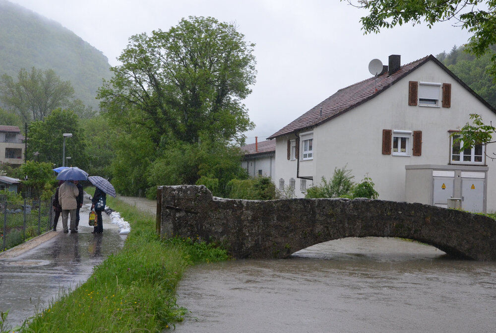 Hochwasser im Ermstal